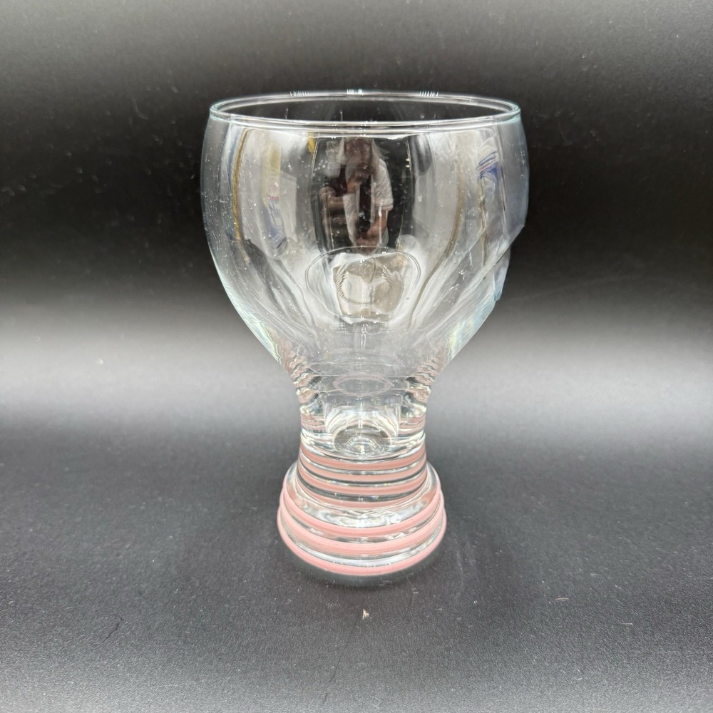 Vintage Fiesta By Homer Laughlin Glass Goblet Light Pink 16 Oz EUC